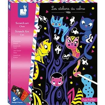 Janod Cartes à gratter Scratch Art Chats
