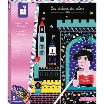 Janod Cartes à gratter Scratch Art Jolies Princesses
