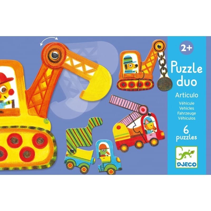 Djeco Puzzle duo véhicules articulo