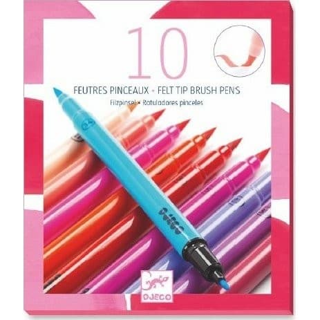 Djeco Pochette de 10 Feutres Pinceaux Couleurs Sweet