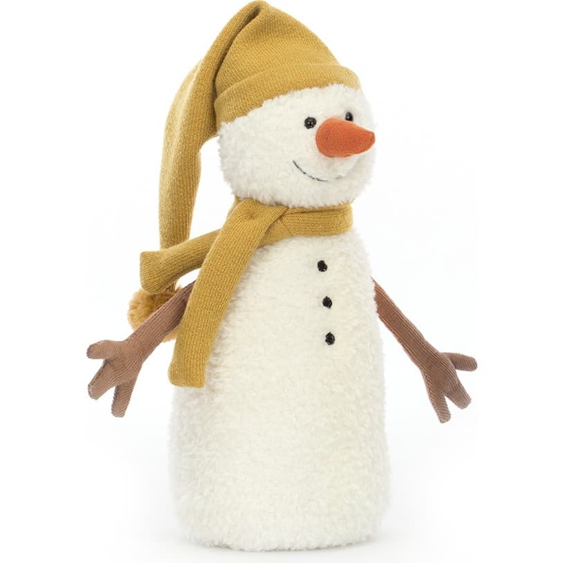 Jellycat Peluche Bonhomme de neige Lenny jaune 24 cm