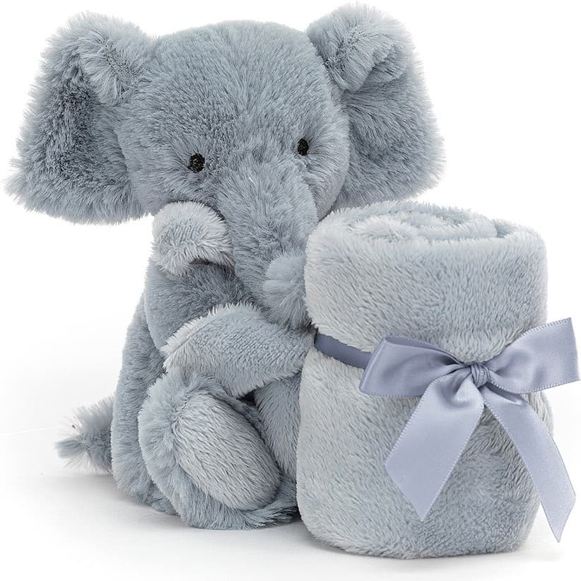 Jellycat Peluche Doudou couverture éléphant Snugglet 33 cm
