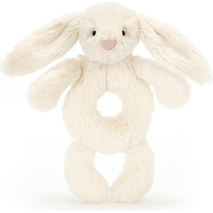 Jellycat Peluche Pince lapin crème timide 18 cm
