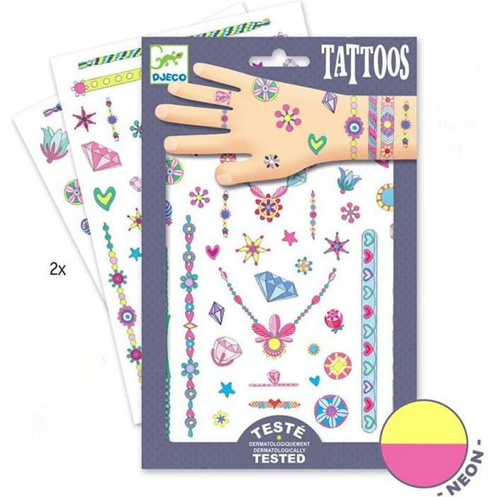 Djeco Tatouages Coeur, Diamant Les bijoux de Jenni