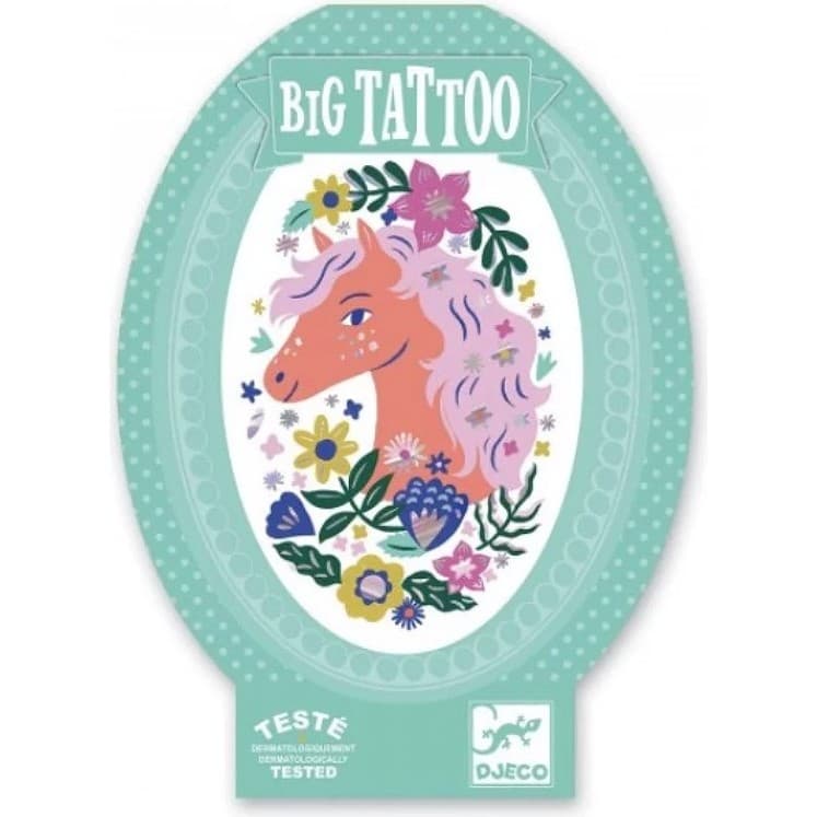Djeco Grand tatouages pour enfant Chevaux