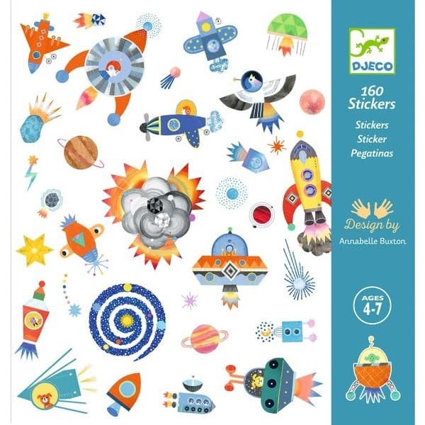 Djeco Stickers autocollants thème de l'espace