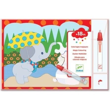 Djeco Coloriage à l'eau pour tout petit Caché dehors