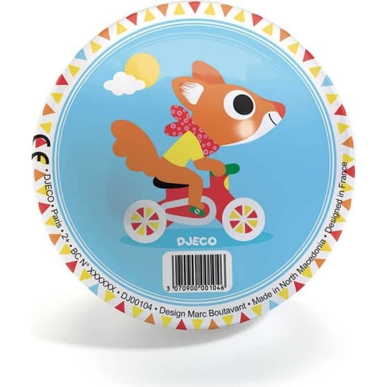 Djeco Petit ballon PVC pour enfant Cute Race 12 cm