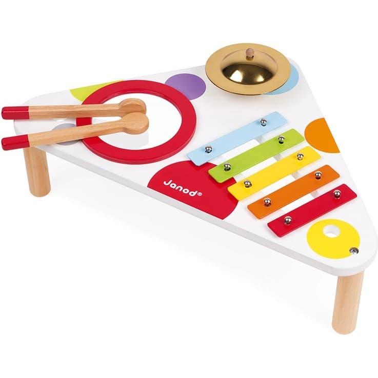 Janod Table musicale Xylophone bébé Confetti