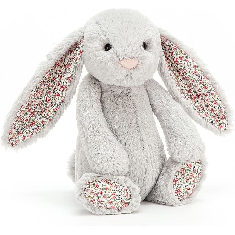 Jellycat Peluche lapin gris Tissu Liberty Blossom 31cm