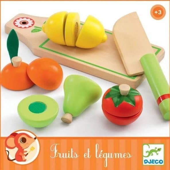 Djeco Fruits et Légumes en bois à couper