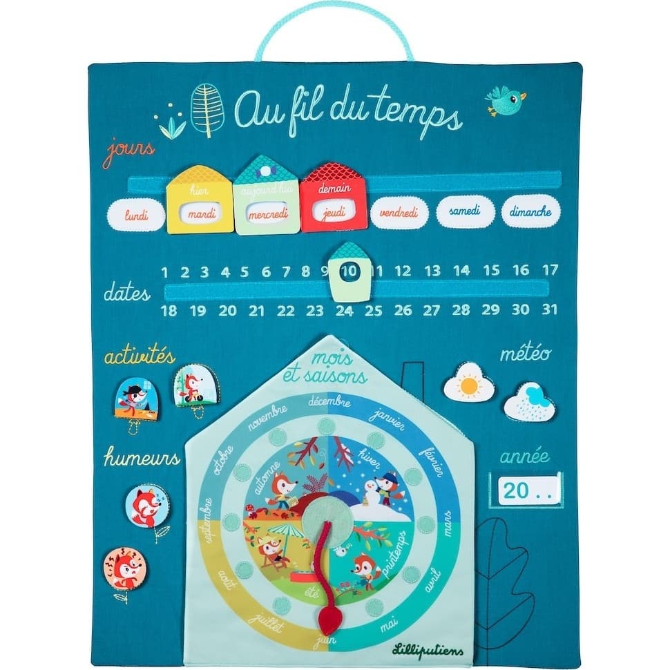 Lilliputiens Calendrier pour enfant Au fil du temps