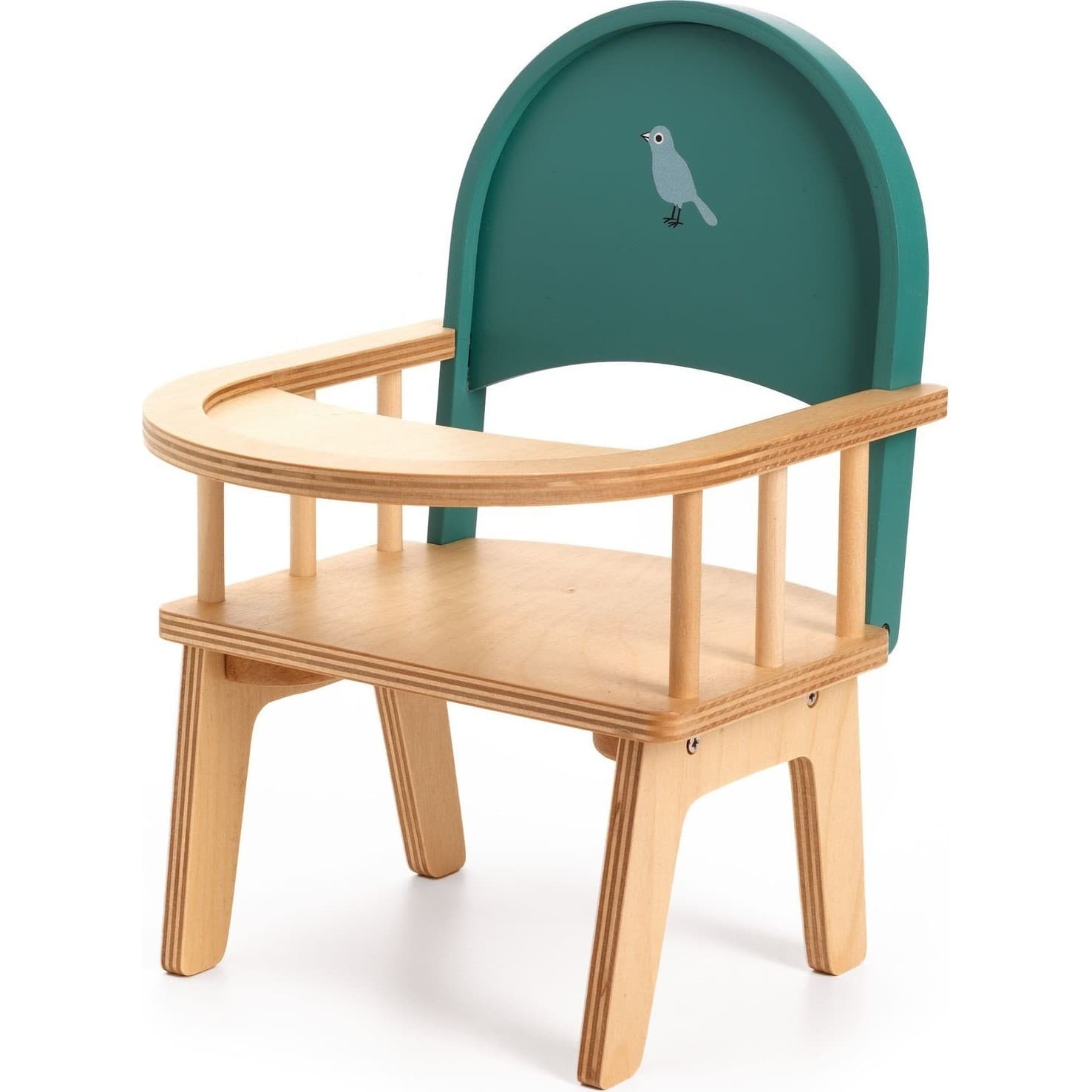 Djeco Chaise haute bébé pour poupée Rehausseur pour le repas