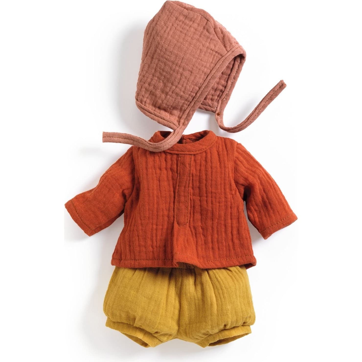Djeco Vêtements de poupée Short, Chemise, Chapeau Mandarine