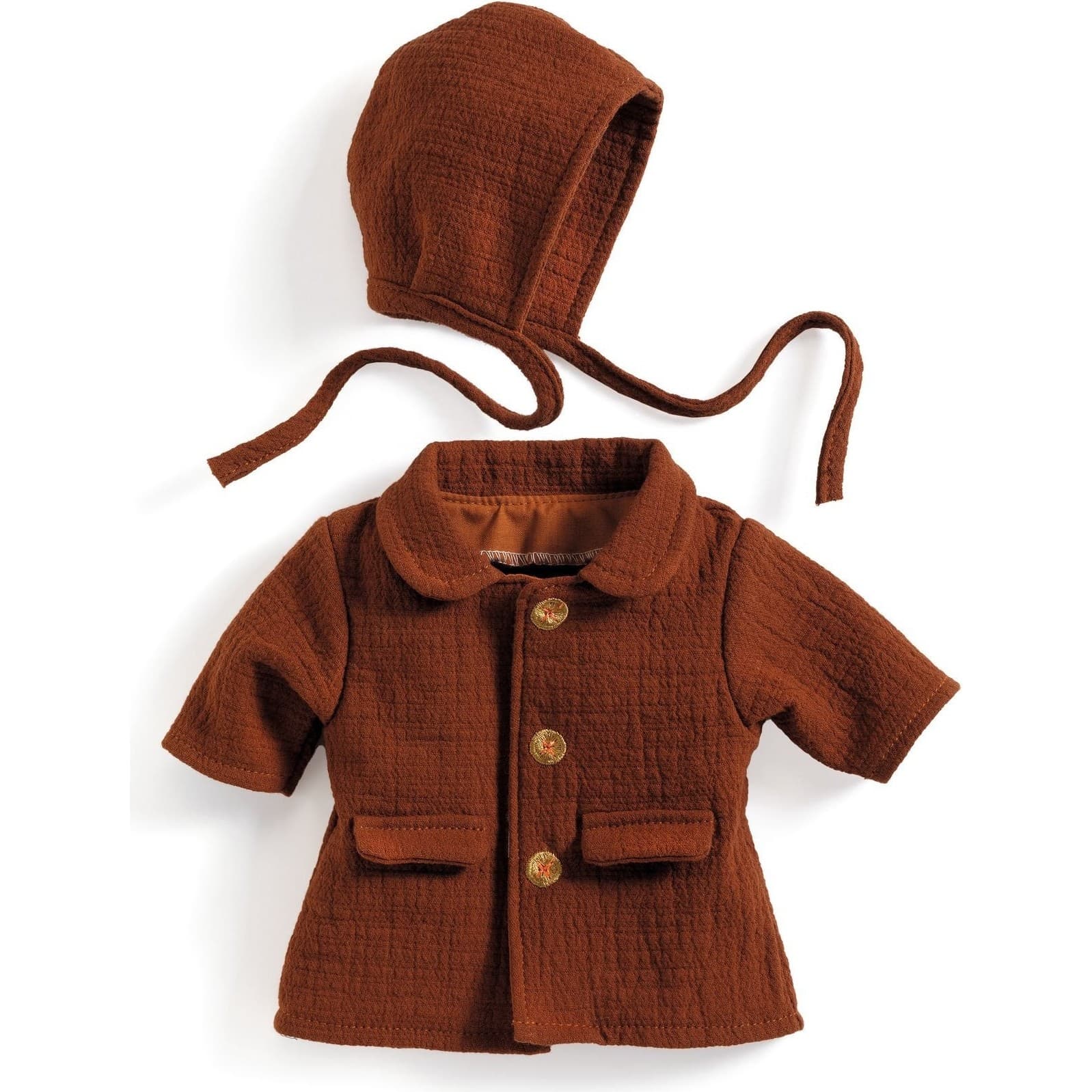 Djeco Vêtement de poupée Pomea Manteau et Bonnet d'Automne