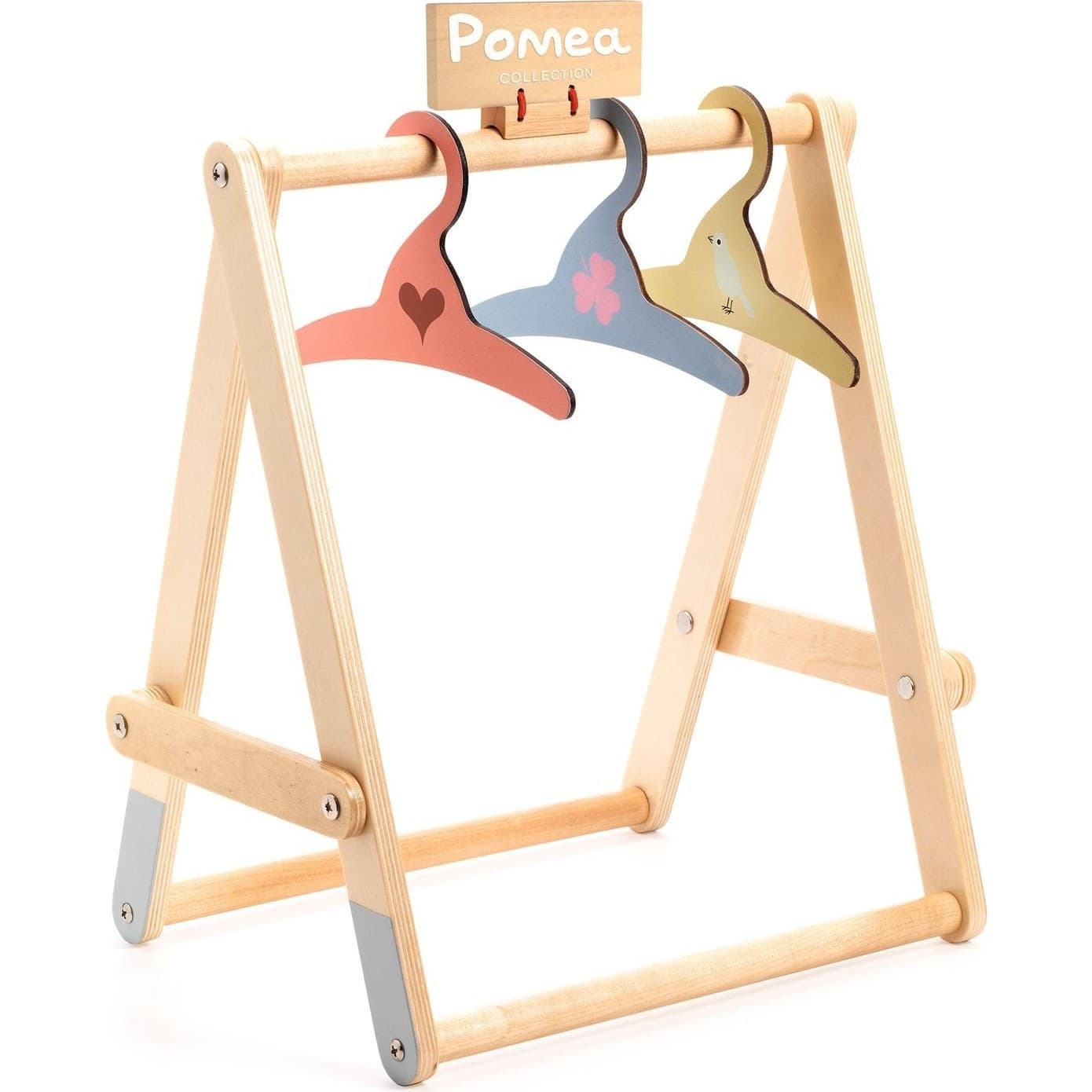 Djeco Portemanteau et 3 cintres pour vêtements poupée