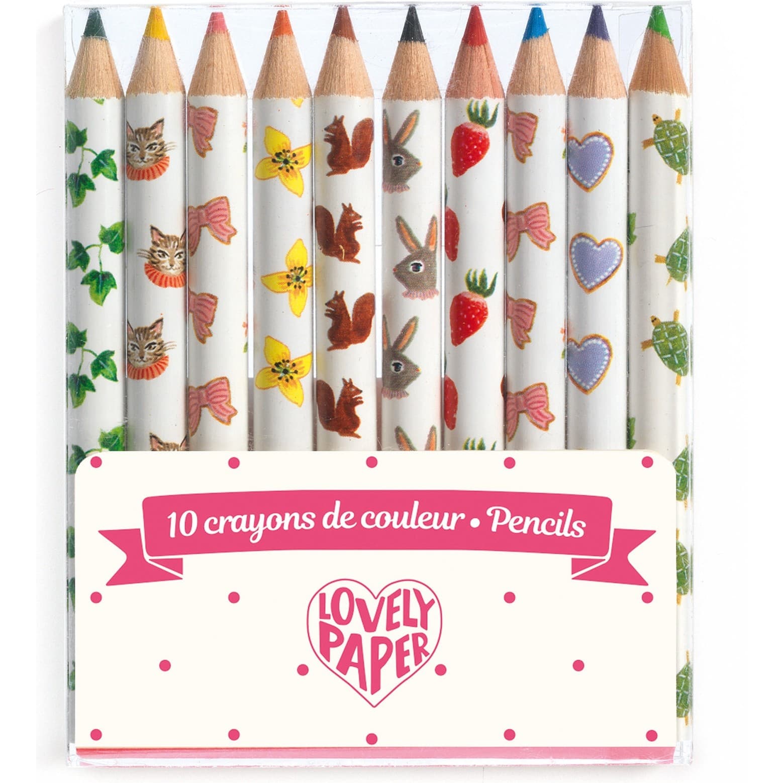 Djeco 10 Crayons de couleur Aiko