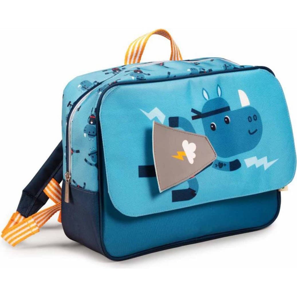 Lilliputiens Cartable primaire bleu Super Marius