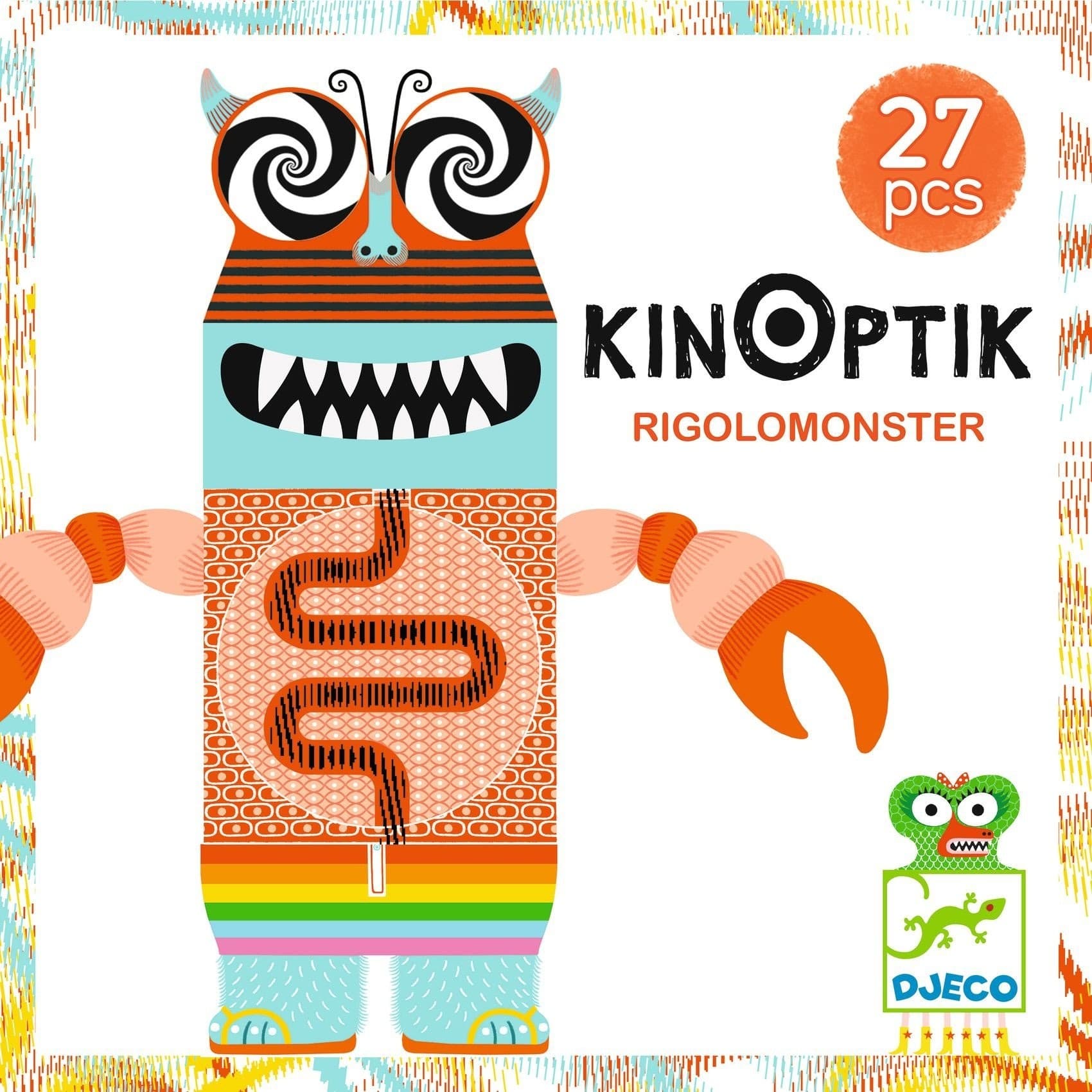 Djeco Kinoptik RigoloMonster Créer des monstres 27 pièces magnétiques