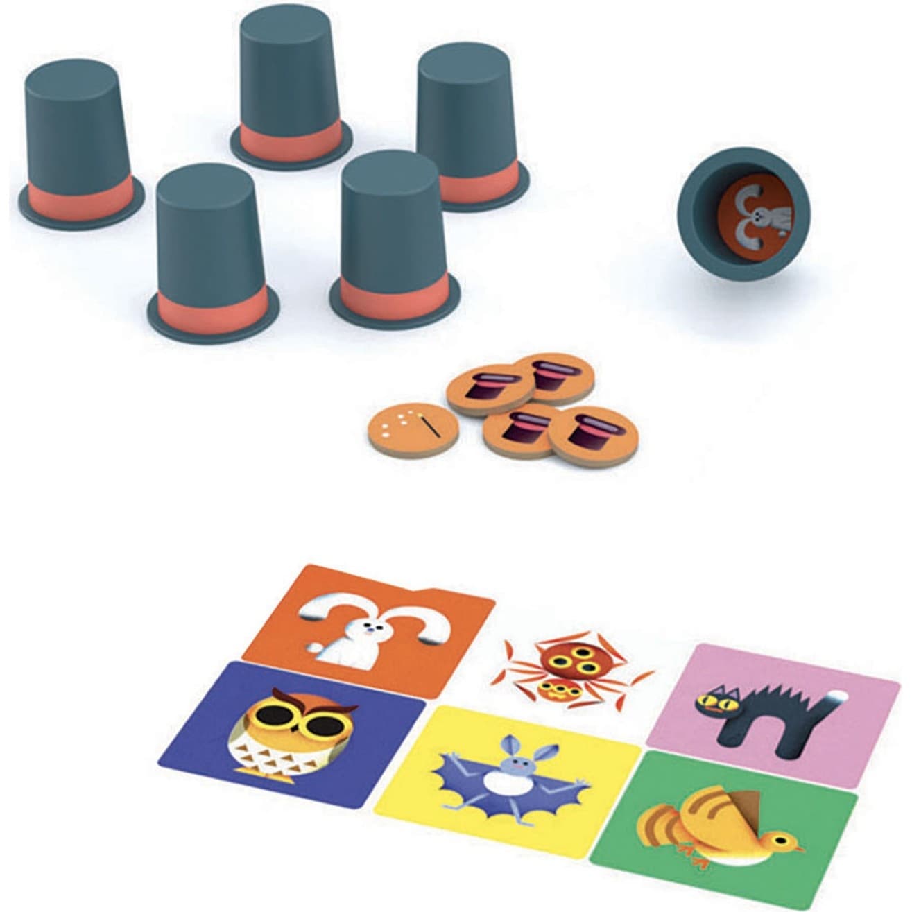 Djeco Jeu de mémoire et d'observation Magic Hat