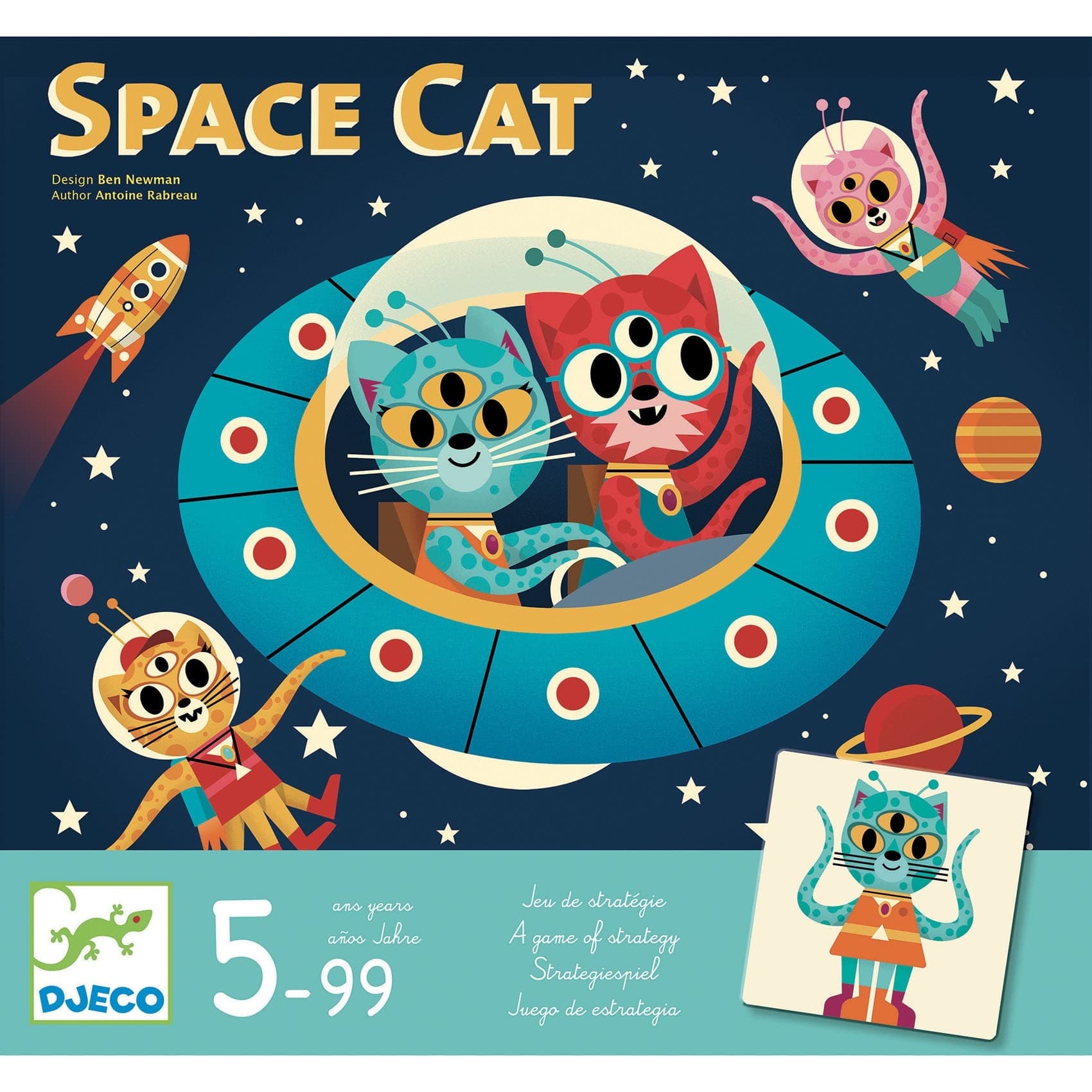 Djeco Jeu d'adresse et de stratégie Space Cat