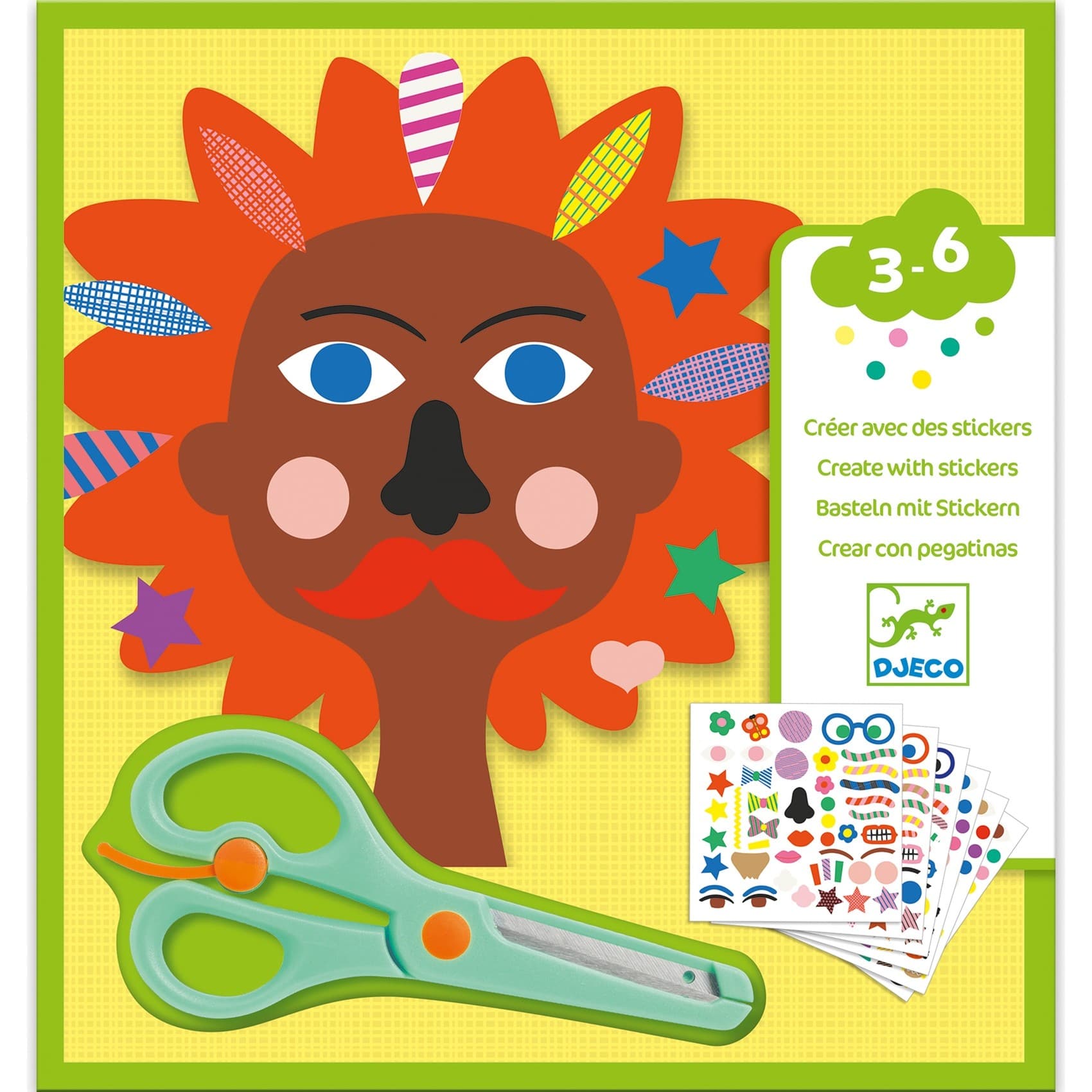 Djeco Stickers Apprendre à découper Coiffeur