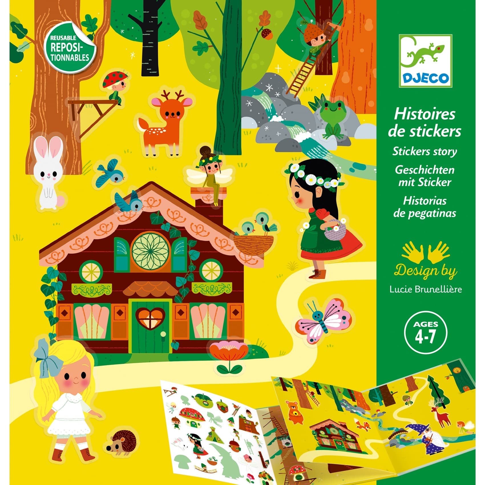 Djeco Stickers repositionnables La forêt magique