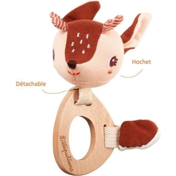 Lilliputiens Stella hochet en bois éco