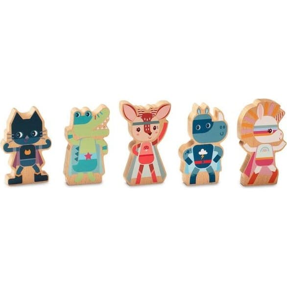 Lilliputiens Figurines en bois supers héros