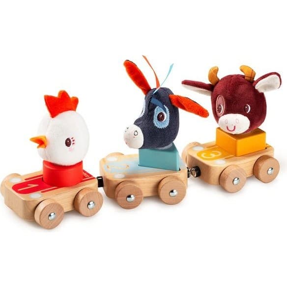 Lilliputiens Petit train à tirer Thème de la Ferme