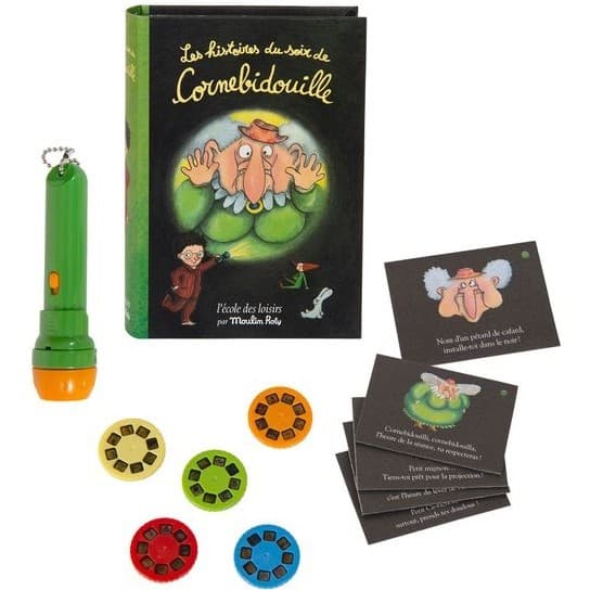 Moulin Roty Lampe à histoires livre Cornebidouille Ecole des loisirs