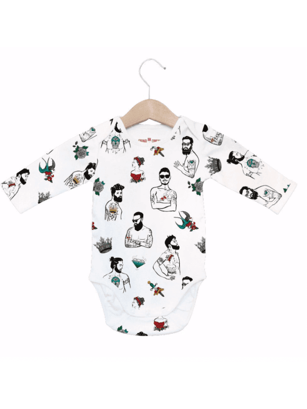 Body Coton Bio "Hipster" 12 mois