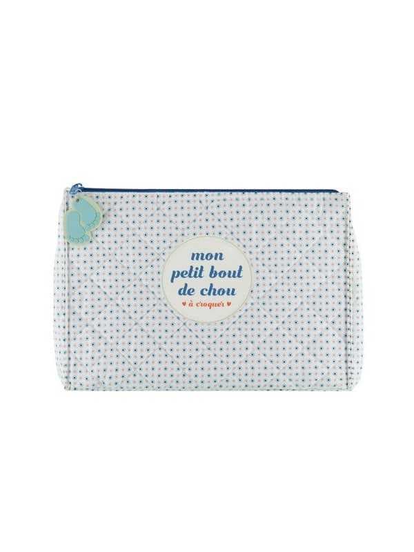 Trousse de toilette "bout de chou" bleue