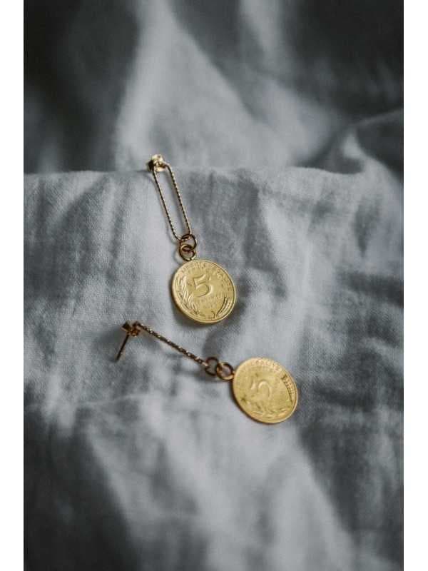 Boucles d'oreilles "les lilloises martelées"