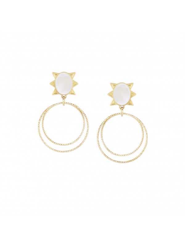 Boucles d'oreilles blanches "Zambie"