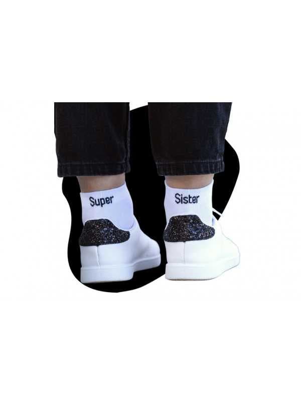 Chaussettes blanches Femme "Super Sister"