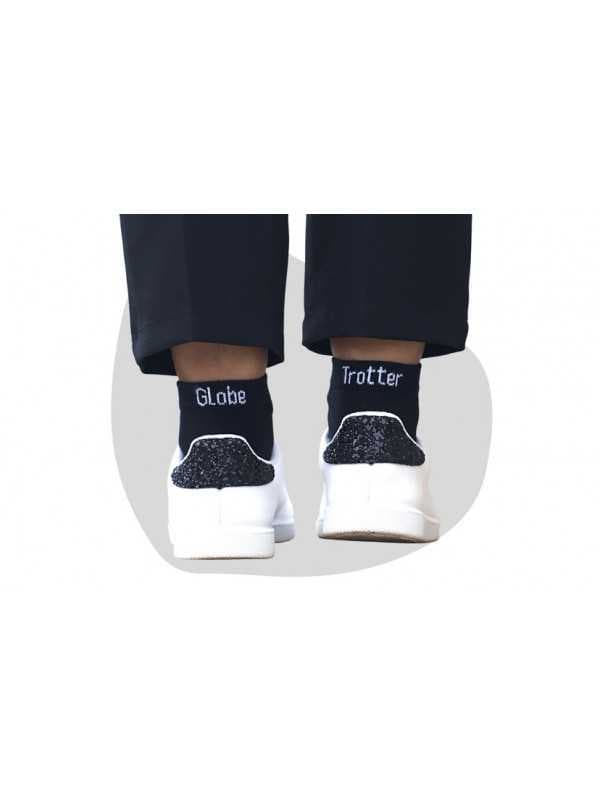 Chaussettes noires Femme "Globe Trotter"