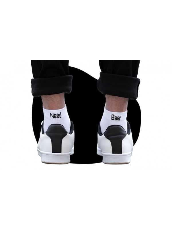 Chaussettes blanches Homme "Need Beer"