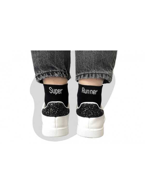 Chaussettes noires Homme "Super Runner"