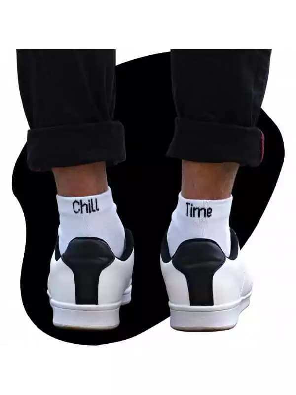 Chaussettes blanches Femme "Chill Time"