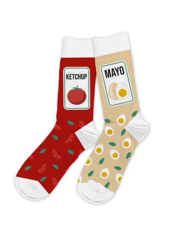 Chaussettes dépareillées - Ketchup/ Mayo