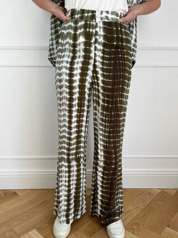 Pantalon fluide style tie and dye Kaki - Douha T.36