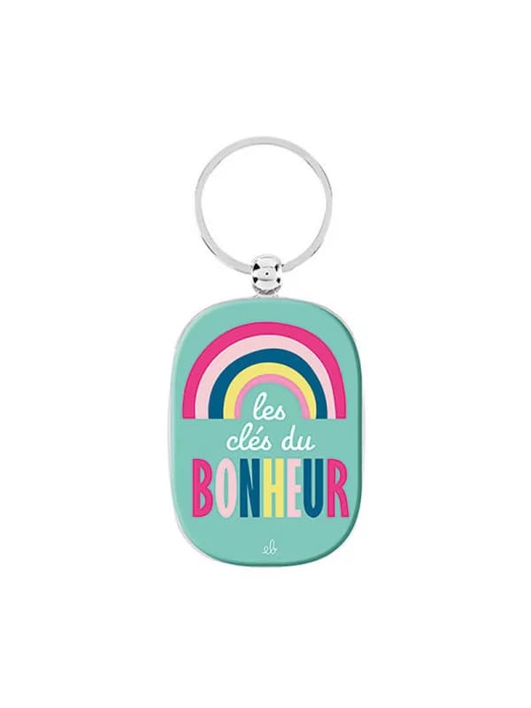 Porte clés - Bonheur arc-en-ciel