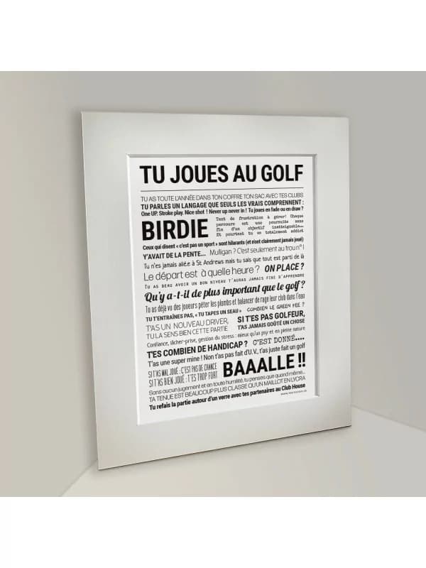 Affiche - Tu joues au golf