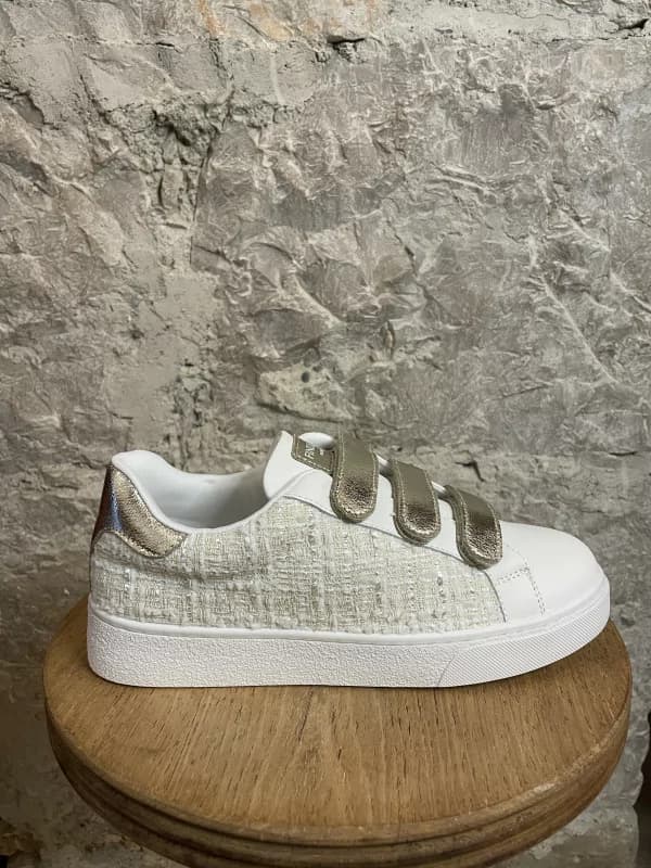 Baskets à scratch blanches et dorées - Gold 40