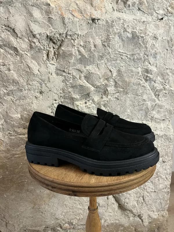 Mocassins noirs Suédine - Bellucci 37