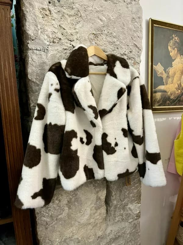 Veste fausse fourrure Vache Taille unique