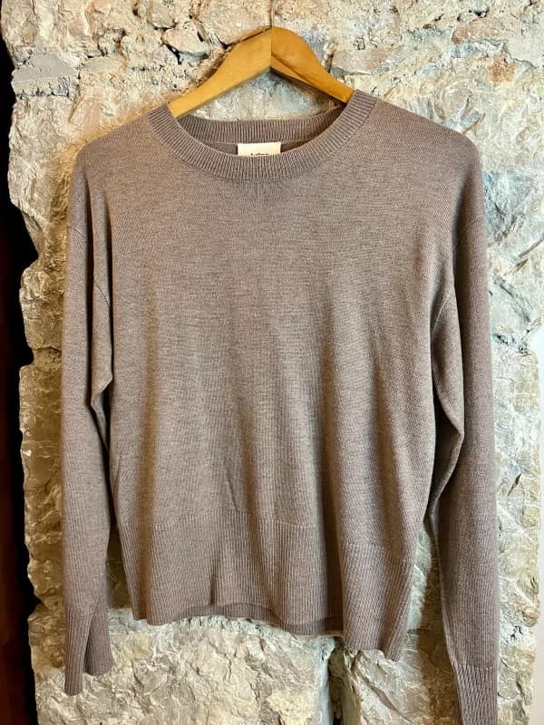 Pull fin taupe - Christal S