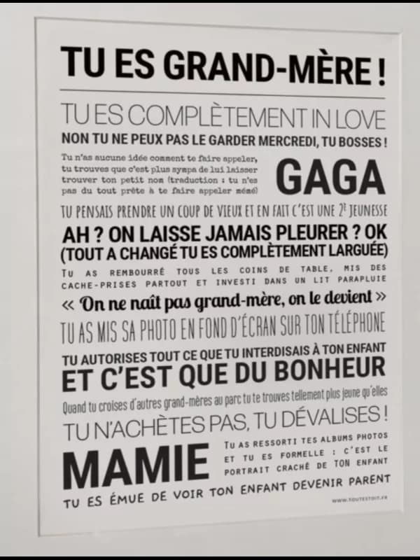 Affiche - Tu Es Grand Mère