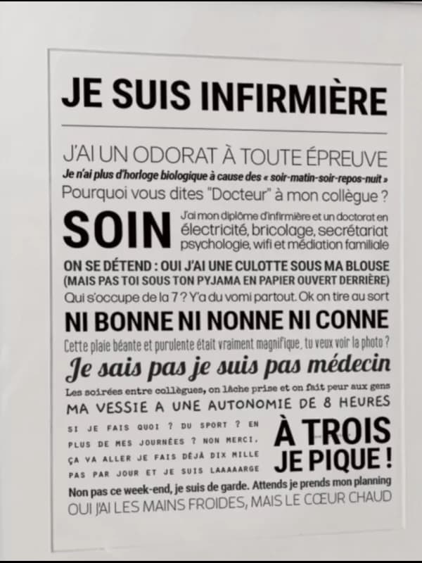 Affiche - Je Suis Infirmière